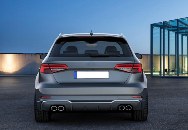 Двойная выхлопная труба для Audi A3 S-line 2013-2020 - нержавейка