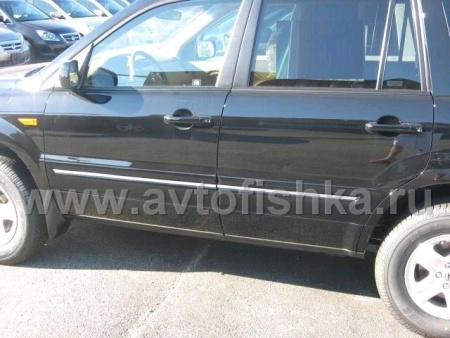 Honda Pilot (08-) молдинги на двери боковые с хромированными вставками, комплект 4 шт.