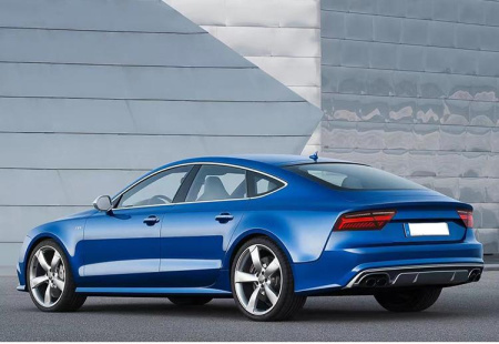 Диффузор S7 для Audi A7 штатная версия 2016-2018