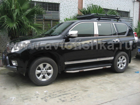 Toyota Land Cruiser Prado 150 (10-) молдинги окон из полированной нержавеющей стали, комплект 24 шт.