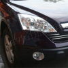 Honda CR-V (06-09) накладки хромированные на противотуманные фары, пластиковые, комплект 2 шт.