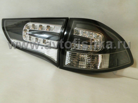 Mitsubishi Pajero Sport, Challenger (09-) фонари задние светодиодные черные, комплект 2 шт.