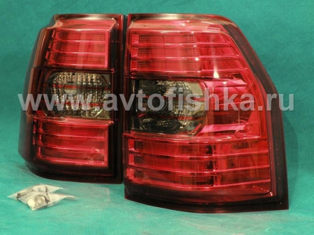 Mitsubishi Pajero 4 (2006-) фонари задние светодиодные красно-тонированные, комплект 2 шт.