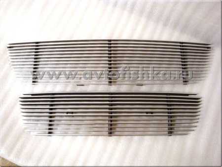 Ford Escape (05-07) решетки радиатора и бампера, алюминиевые, комплект 2 шт.