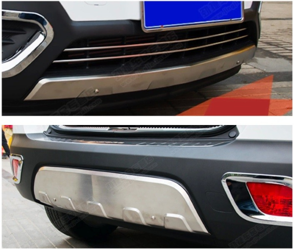 Opel Mokka (12–) Комплект накладок переднего и заднего бамперов (нерж. сталь)