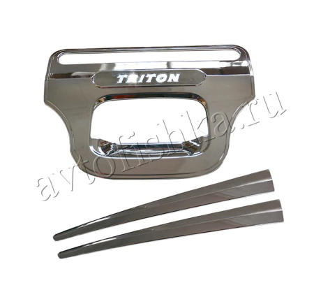 Mitsubishi L200 Triton (15-17) хромированная накладка на заднюю бортовую дверь