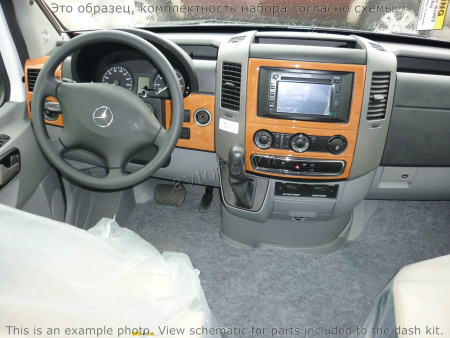 Volkswagen Crafter 2006-UP декоративные накладки (отделка салона) под дерево, карбон, алюминий