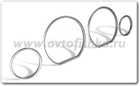 BMW 3 E36 декоративные накладки щитка приборов, кольца хромированные.