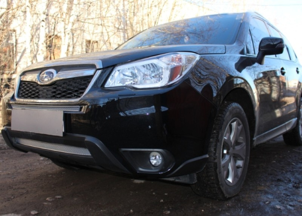 Subaru Forester (13–15) Защита радиатора Premium, хром, низ