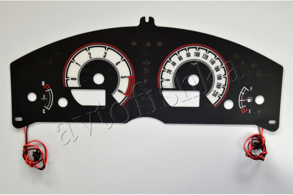 Nissan Pathfinder R51 / Navara D40 светодиодные шкалы (циферблаты) на панель приборов - дизайн 1