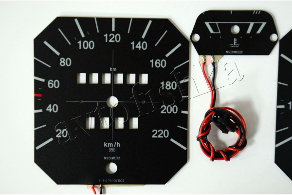 Volkswagen Golf MK1 светодиодные шкалы (циферблаты) на панель приборов