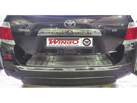 Toyota Highlander, Kluger (2007-2012) накладка на задний бампер из нержавеющей стали