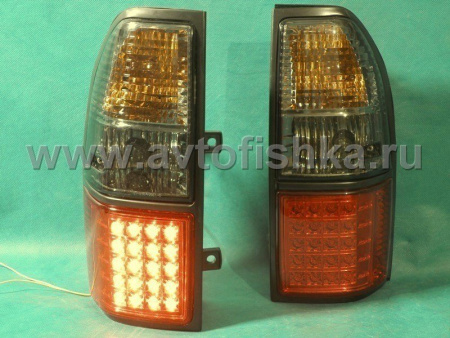 Toyota Land Cruiser Prado 90 (FJ90) (96-02) фонари задние светодиодные красно-тонированные, комплект 2 шт.