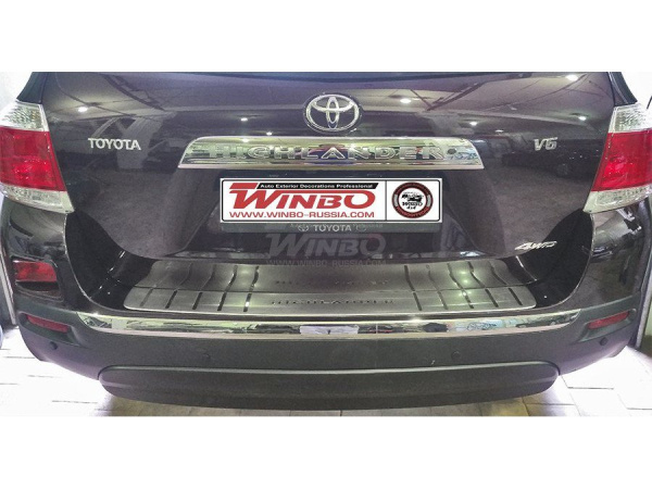 Toyota Highlander, Kluger (2007-2012) накладка на задний бампер из нержавеющей стали