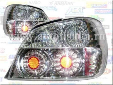 Subaru Impreza, WRX GG (01-04) фонари задние светодиодные тонированные, дизайн Altezza, комплект 2 шт.