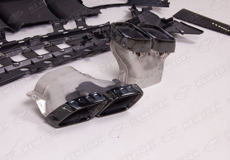 Mercedes-Benz S-Klasse W223 2020 - н.в. Диффузор с насадками 6.3 AMG черный