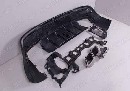 Mercedes-Benz GLE-Klasse C167 рестайлинг 2023 - н.в. Диффузор заднего бампера 6.3 AMG с хром насадками на глушитель