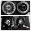 Chevrolet Tahoe (07-), Avalanche (07-) фары передние линзовые черные, со светящимися ободками и светодиодной подсветкой