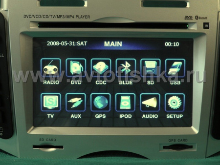 Toyota Yaris P2 (05-) головное устройство с 7" HD экраном, GPS навигацией