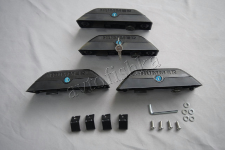 Hummer H3 (05-) рейлинги поперечные с замками, алюминиевые - багажник на крышу