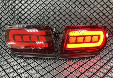Toyota Prado 150 (10-) неоновые красные фонари в задний бампер, комплект 2 шт.
