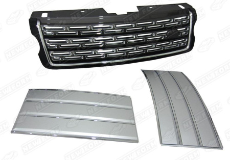 Land Rover Range Rover 4 поколение 2012 - 2017 Решетка радиатора с жабрами Autobiography серебро