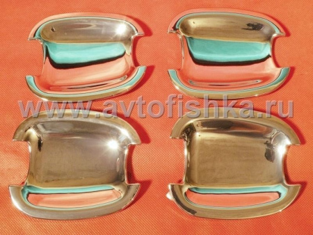 Chevrolet Cruze (08-) пластиковые хромированные декоративные накладки под внешние ручки дверей, комплект 2 шт.