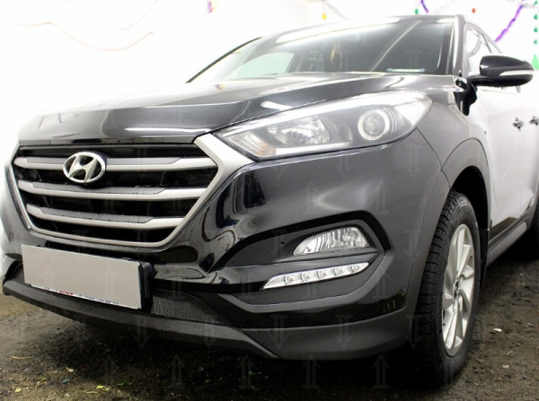 Hyundai Tucson (16–) Защита радиатора, чёрная