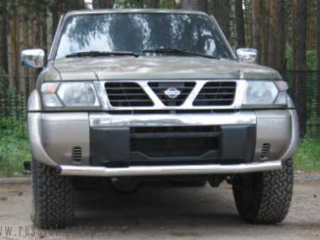 Nissan Patrol Y61 (98-03) защита переднего бампера, труба 70 мм