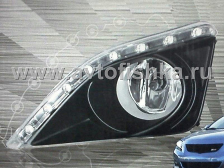 Toyota Corolla (06-10) противотуманные передние фары с дневным ходовым светом DRL, установочный комплект