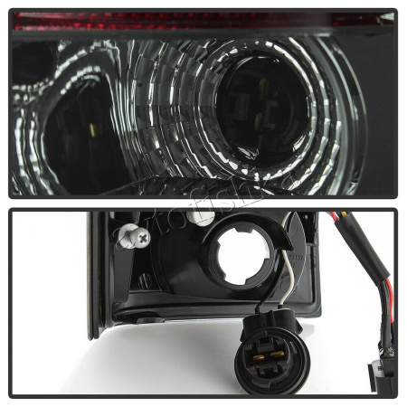 Jeep Grand Cherokee (04-) фонари задние светодиодные черные, комплект 2 шт.