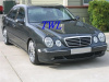 Mercedes E W210 (99-02) передние фары линзовые хромированные, комплект 2 шт.
