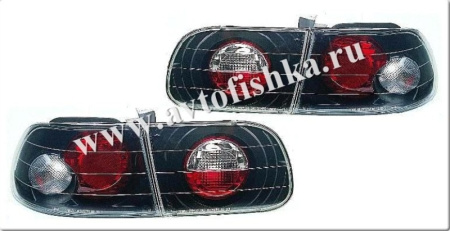 Honda Civic (92-96) 3 дв. фонари задние черные, комплект 2 шт.