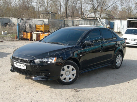 Mitsubishi Lancer X (07 – 16)  Пороги внешние пластиковые (2.0 Intense)