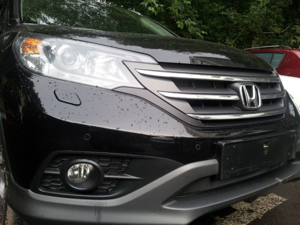 Honda CR-V (12–14) Защита радиатора, чёрная (2.0)