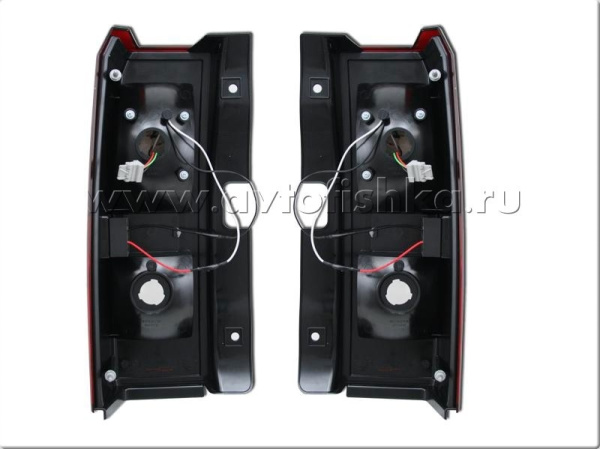 Hummer H3 (05-) фонари задние светодиодные, красно-белые, комплект 2 шт.