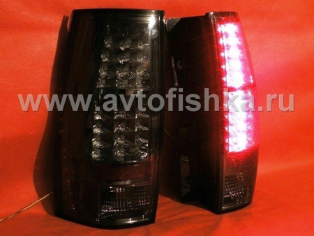 Chevrolet Tahoe, Suburban, GMC Yukon, Denali (07-) фонари задние светодиодные тонированные, комплект 2 шт.