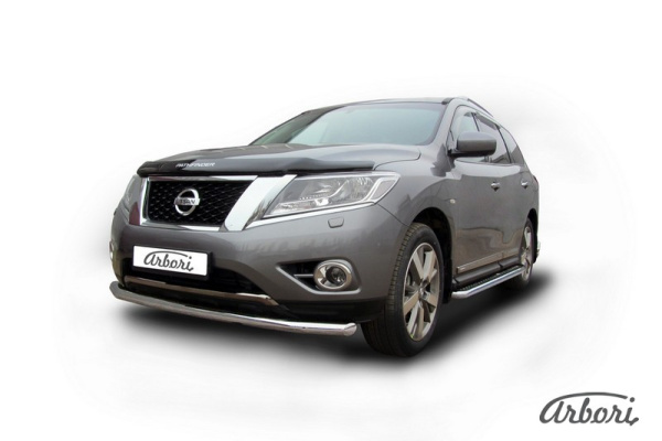 Защита переднего бампера Arbori d76 NISSAN PATHFINDER 2014-