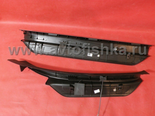 Toyota Camry V40 (06-) накладки порогов дверных проемов, пластиковые со вставкой из нержавеющей стали с подсветкой "Camry", черные, комплект 4 шт.