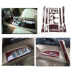 Toyota Highlander (2007-2012) отделка салона авто деревом накладки, темное матовое дерево, комплект 15 предметов.