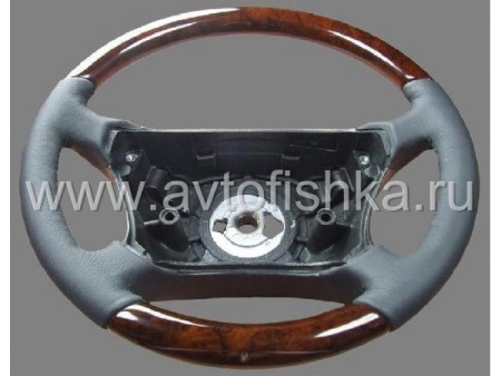 Mercedes W220 руль классический, черная кожа - дерево орех