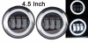 Hummer H3 (05-10) фары противотуманные диодные черные LED с адаптерами