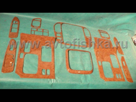 Toyota Land Cruiser 100 (1998-2003) тюнинг салона под дерево, светлое, комплект 17 предметов