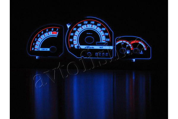 Ford Fiesta MK3 светодиодные шкалы (циферблаты) на панель приборов