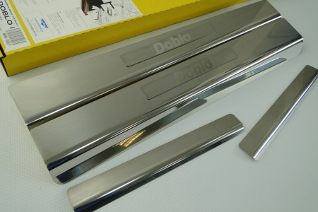 Fiat Doblo (00-10) накладки на внутренние пороги, к-кт 4шт.