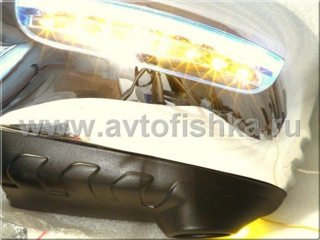 Mitsubishi L200 Triton (05-), Pajero Sport (08-) накладки на боковые зеркала хромированные, со светодиодными поворотниками и нижней подсветкой "Welcome", комплект 2 шт.