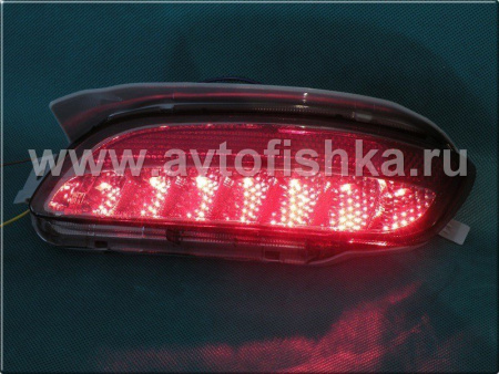 Lexus RX330 (03-08) фонари заднего бампера светодиодные, красно-тонированные, комплект 2 шт.