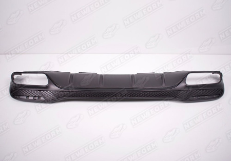 Mercedes-Benz GLE-Klasse W166 2015 - 2018 Диффузор черный заднего бампера с хром насадками на глушитель 6.3 AMG