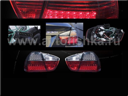 BMW 3 E90 (05-) фонари задние диодные красно-тонированные, комплект 2 шт.