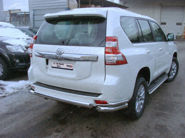 Toyota Land Cruiser Prado (09–/13–) Защита задняя (центральная) 75х42 мм